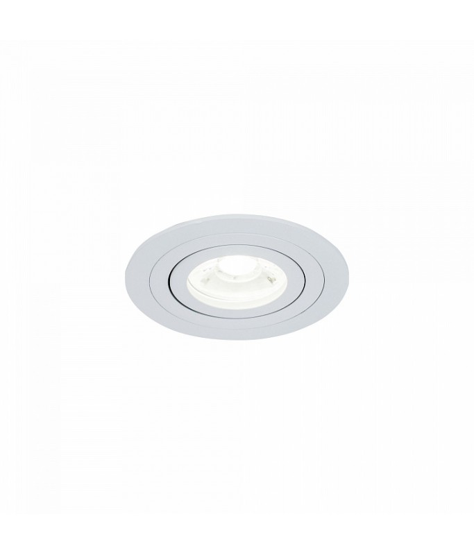 DL023-2-01W White Round /Süvis. valgusti