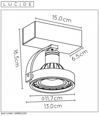 Dorian 22968/12/30 1x12W GU10/ Seina ja laevalgusti